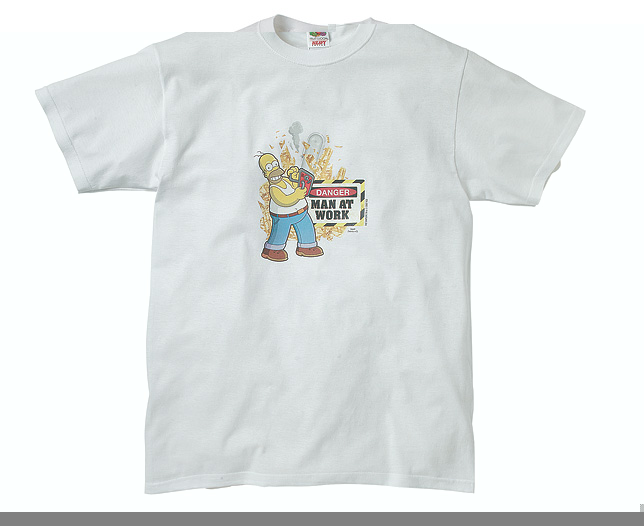 Unbranded Danger Man at Work Homer T Shirt - Extra Large