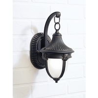 Unbranded DARIC1535 - Large Black and Gold Outdoor Wall Light