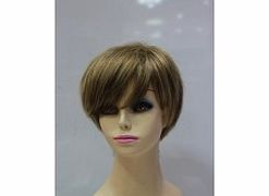 Cap Construction : Machine-made hair Color Shown : Dark Brown Hair Texture : Short hair Straight Occasion : Daily Party Gender : Women Style : European Wigs Length (Inch) : 11 Fiber : Synthetic Bang : Yes