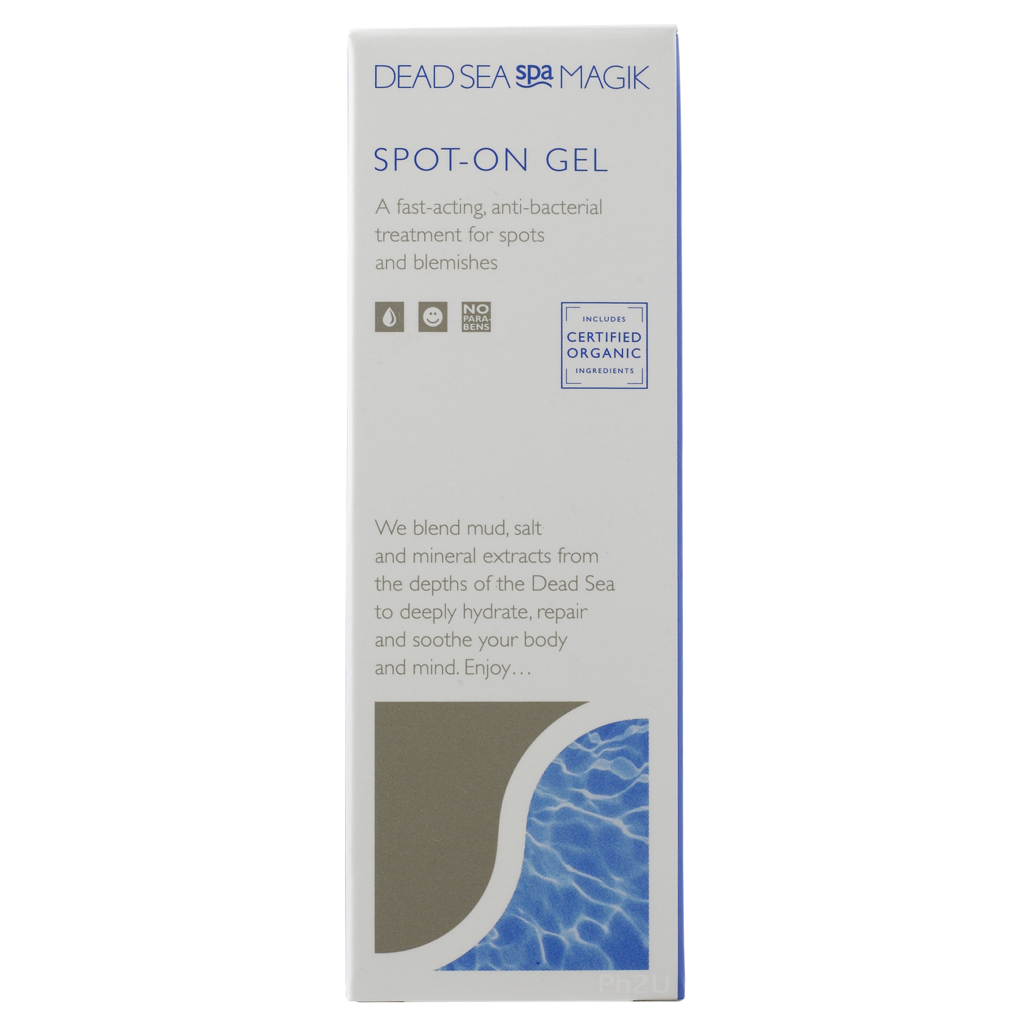 Spa Magik Dead Sea Spot On Gel contains dead sea mineral and plant extracts in a highly effective, q