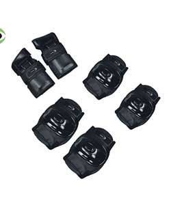 Features knee pads, elbow pads and wrist guards all with adjustable quick release strapping for