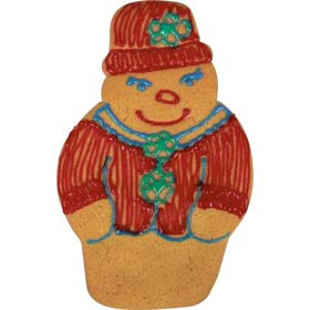 The two mouth-watering gingerbread snowmen or women are provided along with two squeezy tubes of