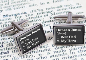 Unbranded Definition of Dad Personalised Cufflinks