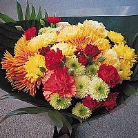 A warm and sunny combination of Spray Carnations,