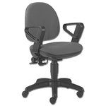 Deluxe Ergonomic Medium Back Operators Chair-Grey