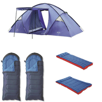 Pack includes:    Gelert double airbed and pillow x 1  Gelert single airbed and pillow x 2