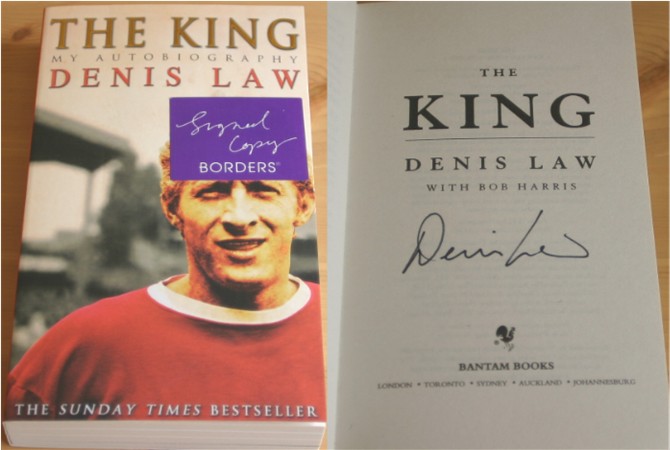 DENIS LAW SIGNED THE KING SOFTBACK AUTOBIOGRAPHY
