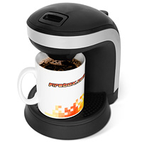 Forget big, noisy, hi-tech Frappacrappuccino coffee makers. This small but highly effective desktop 