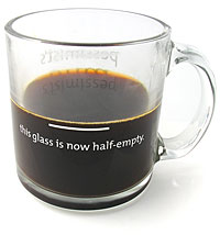 Forget about cheery mugs bearing upbeat messages. Life sucks. So why not celebrate the fact with a g