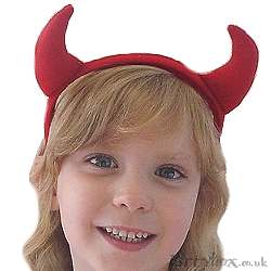 Devil horns on headband - standard