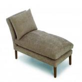 Unbranded Dexter Chaise Longue - Harlequin Linen Biscuit - White leg stain