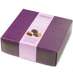 A delicious gift of 18 luxury chocolates specially made for diabetics