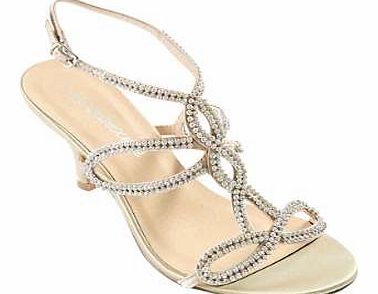 The perfect occasion shoe, with an absolutely stunning diamante strap design and low heel for easy wear. This could be the perfect shoe we all need in our lives.Sandals Features: Upper: Textile Lining, sock and sole: Other materials Heel height appro