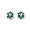 Diamond and emerald earrings