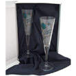 Diamond Wedding Anniversary Champagne Glasses