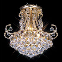 Unbranded DIIL30006 - 9 Light Crystal and Gold Plated Ceiling Light