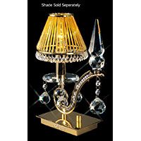 Unbranded DIIL30020 - 1 Light Gold and Crystal Table Lamp