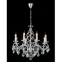 Unbranded DIIL30318 - 8 Light Crystal and Chrome Chandelier