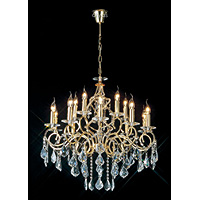 Unbranded DIIL3032105 - 15 Light Crystal and Gold Plated Chandelier