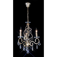 Unbranded DIIL30323 - 3 Light Crystal and Gold Plated Chandelier