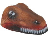 Unbranded Dinosaur Plastic Hat Mask - Brown