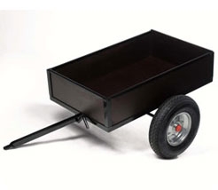 Tipper trailer that attaches directly to tow bar on back of kart