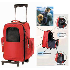 The RollerPet Rolling Backpack is the patented, easy-to-carry bag that will make any trip with your 