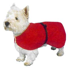 This warm fleecy lined waterproof dog coat has adjustable body and chest fasteners. To check the siz