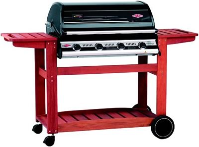 Discovery 4 Burner Roaster BBQ - Timber Trolley