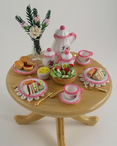 Dolls House Table Set For Afternoon Tea
