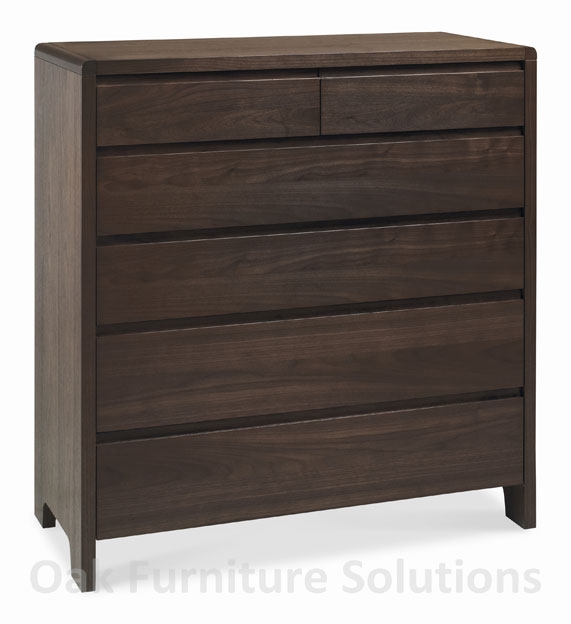 Unbranded Domino Walnut 2 4 Drawer Chest