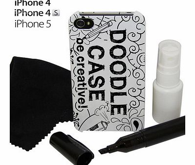 Unbranded Doodle Case for iPhone 4, 4S and 5 4073