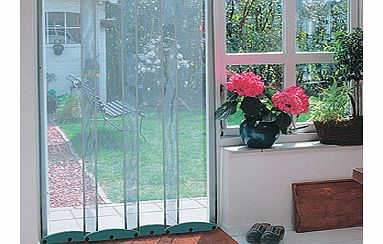 Let fresh air and sunshine into the house but keep the bugs at bay with this great Door Fly Screen. Its also useful at night to keep moths away from lighted rooms. The 5-part construction lets you walk through the screen without opening it.PVC-coat