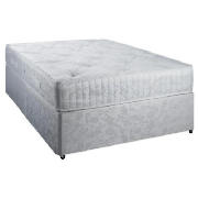 This double divan platform top base comes in an attractive damask fabric and has 2 drawer storage.