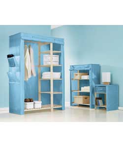 Double Canvas and Wood 3-piece Bedroom Package - Blue