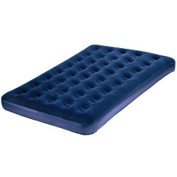 Soft flocked cover vinyl airbed with tubular cells for even support Ideal for camping or overnight g