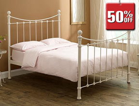 Unbranded Double Victoria Bedstead - Ivory