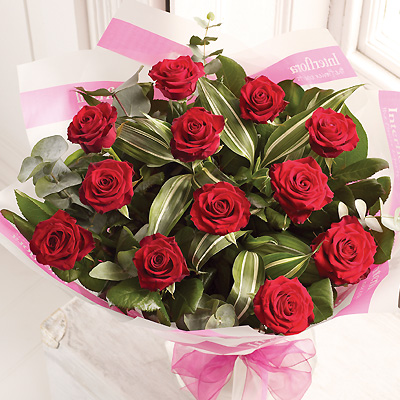 A dozen Red Rose bouquet is a classic gift choice and is the perfect romantic statement.