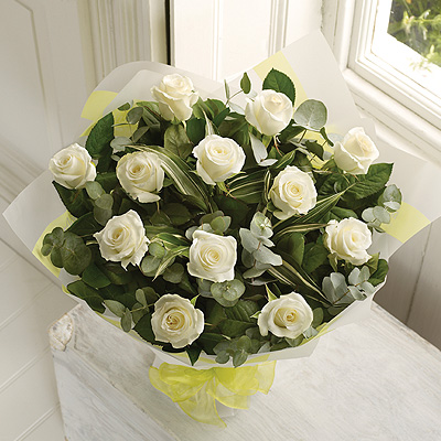 A dozen White Rose bouquet is a classic gift choice, ideal for many occasions from birthdays and ann
