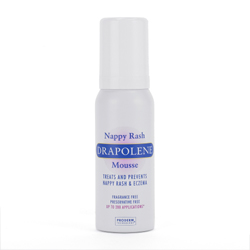 Drapolene Nappy Rash Mousse is a moisturising formulation for the treatment and prevention of nappy 