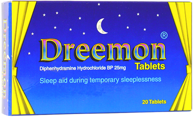 Dreemon Tablets (20).  Sleep aid during temporary sleeplessness      Dosage:  Adults and children ov