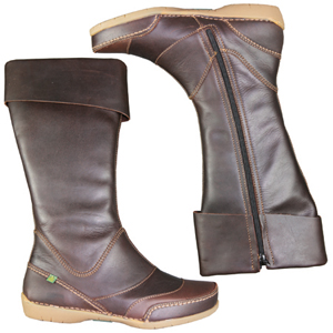 A luxurious calf length boot from El Natura Lista. With waxy leather uppers which are unlined, decor