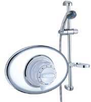 Dual Control Concealed White & Chrome Thermostatic Shower & Kit