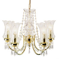 Height: 900mm Width: 450mm, Requires max 5 x 60w Candle BC bulb, Bead dressed fitting, suitable for