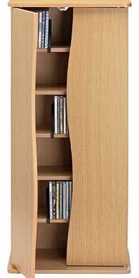 This contempory storage unit is perfect for keeping your DVD and CD collection safely and neatly stored away. With 4 adjustable shelves offering a multiple choice of setups to maximise your storage. Size H88. W39. D21cm. Stores up to 88 DVDs or 198 C