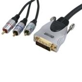 Unbranded DVI / 3 RCA Component Cable / 1.5m / 24k Gold