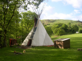 Unbranded Dyfi Forest tipi and yurt accommodation, Wales