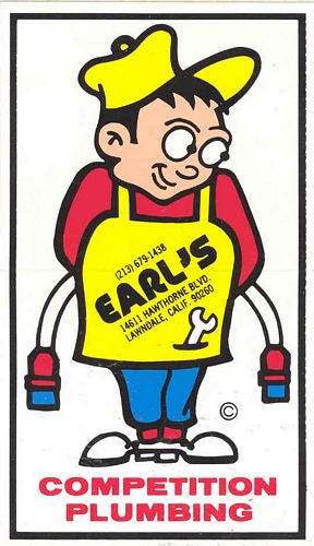Earls Competition Plumbing Sticker (12cm x 7cm)