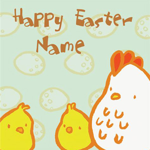 Unbranded Easter Personalised Card - Easter Chicks