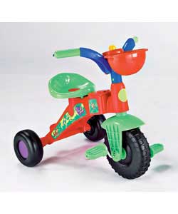 Wide and stable trike. Non-slip pedals. Front basket, sturdy construction, designed for learning to